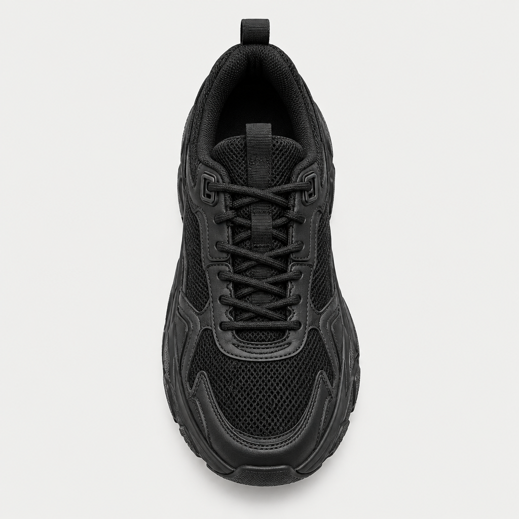 Black Kado Onyx chunky sneaker, upper top view