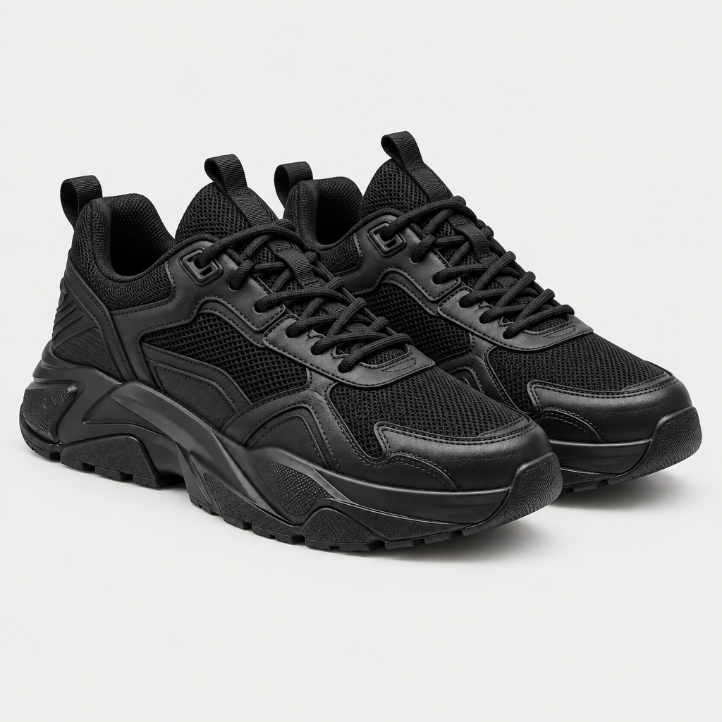 Black Kado Onyx chunky sneakers, pair main view