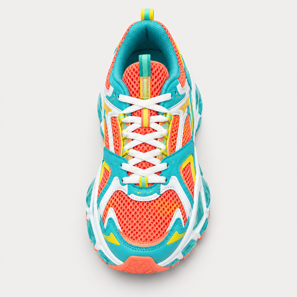 Kado Prism chunky sneaker, elevated top view