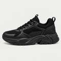 Black Kado Onyx chunky sneaker side view, toe facing left and heel right
